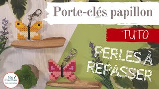 TUTO  Perles à repasser  Porteclés papillon [upl. by Verras467]