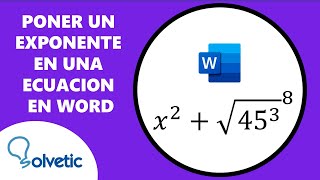 Como Poner Un Exponente En Una Ecuacion En Word ✅ [upl. by Elva]