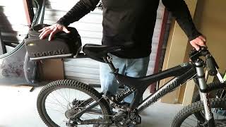 Seat Post Rack on Full Suspension Bike  Topeak QR Beam Rack  Review [upl. by Nelleh]