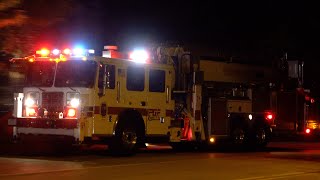 Kentland VFD Tower 833 College Park VFD Truck 812 amp PGFD Safety Officer 800 Responding [upl. by Nareht961]