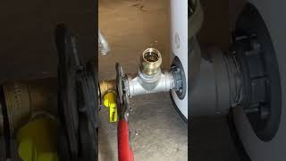 Basic clean plumbing for water heater on boiler system plumbing hvac asmr [upl. by Adnama643]