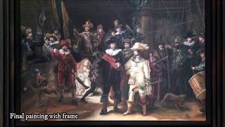 Painting time lapse – Rembrandt The Night Watch [upl. by Etteuqal]