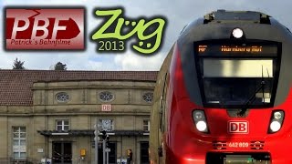 Zug2013 Bahnhof Coburg 2015  mit Talent 2 und agilis [upl. by Manny]