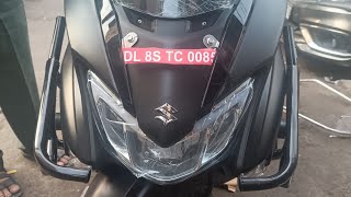 SUZUKI KI BURGMAN KA ACCESSORISE HATA KE CRASH GAURD FITTING [upl. by Aihtenyc]