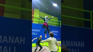 😱 Amana Mall trampolinevideo flipp trampoline lovesongs foryou [upl. by Paine612]