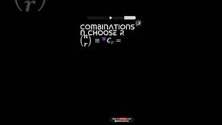 Maths ALGEBRA Combinations N choose r [upl. by Arenat]