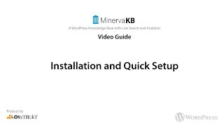 MinervaKB  Knowledge Base installation and quick setup [upl. by Longfellow]