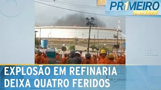 PE Explosão em refinaria Abreu e Lima deixa quatro feridos  Primeiro Impacto 260124 [upl. by Charmion]