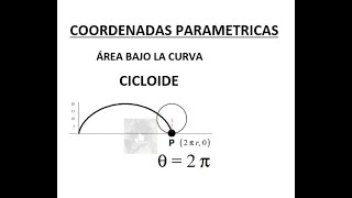 ECUACIONES PARAMÉTRICAS  Área bajo la curva  Ejemplo 1 [upl. by Kelsi84]