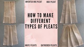 How To Make Different Types Of Pleats [upl. by Mayhs]