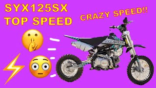 SYX125SX Dirt Bike Top Speed 125cc Pit Bike 125  Kickin Power Sports [upl. by Ynabla]