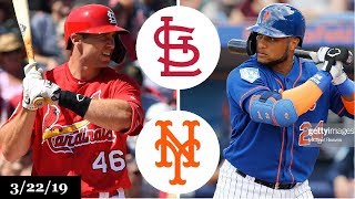 St Louis Cardinals vs New York Mets Highlights  March 22 2019  Spring Training [upl. by Eberly]