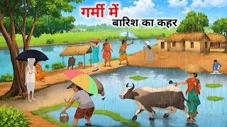 गर्मी में बारिश का कहर हिंदी कहानी garmi me barish ka kahar hindi kahani Moral Stories [upl. by Elizabet]