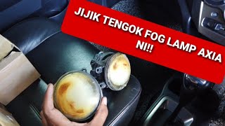 PERODUA AXIA TUKAR FOG LAMP BARU JIJIK TENGOK [upl. by Rennat]