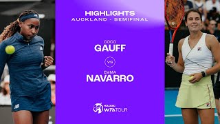 Coco Gauff vs Emma Navarro  2024 Auckland Semifinal  WTA Match Highlights [upl. by Llerdna]