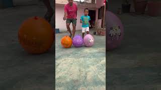 Three layer balloons pop challenge  balloon balloonpoppingchallenge poppingballon [upl. by Mairim565]