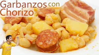 GARBANZOS con CHORIZO 😋🍲😍 Guiso De POROTOS en Olla Expres  Delicioso COCIDO estilo Madrileño [upl. by Kylynn]