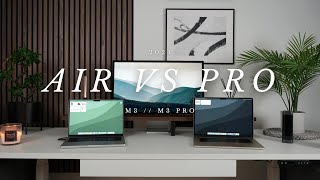 15” M3 MacBook Air vs 14” M3 Pro MacBook Pro  Which one in 2024 [upl. by Reiser]