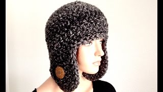 Tutorial How to Crochet an Earflap Winter Beanie [upl. by Turino88]