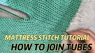 Mattress Stitch Tutorial  How to join tubes  Circular Knitting Machine [upl. by Spoor772]