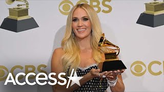 Carrie Underwood Tears Up Over Grammy Win [upl. by Sell]