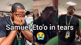 Samuel Etoo in tears as Cameroon gets late qualification to the knockout stage [upl. by Otsirc178]