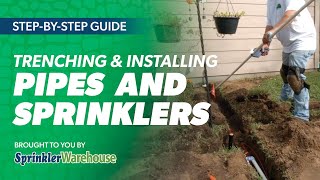 Trenching Pipes amp Sprinklers [upl. by Leotie]