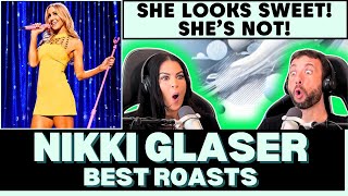 SOME OF THEM WERE NOT HAPPY First Time Reacting To Nikki Glaser’s Best Roast Moments [upl. by Ahtilat]