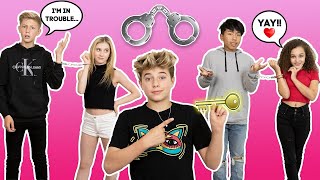 Handcuffed To My Crush For 24 Hours COUPLE CHALLENGE ❤️⛓ Gavin Magnus [upl. by Thgiwed745]