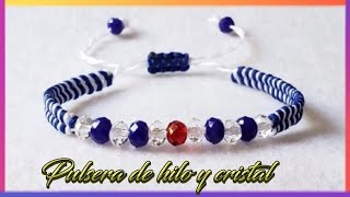 COMO HACER TUS PROPIAS PULSERAS DE HILO EN MACRAME  TUTORIAL DE PULSERAS DE HILO  DIY [upl. by Lancaster]