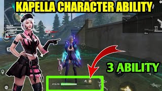 KAPELLA CHARACTER ABILITY  FREE FIRE KAPELLA CHARACTER ABILITY  KAPELLA FREE FIRE ABILITY [upl. by Fifine]