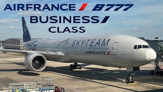 🇺🇸 Washington to Paris 🇫🇷 BUSINESS Class Air France Boeing 777 FULL FLIGHT REPORT Skyteam livery [upl. by Payne]