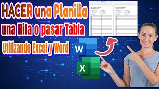 Como Combinar tabla de Excel en Word para tener una Planilla Rifa 2024 [upl. by Inga876]