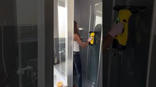 💛 Kärcher window glass tile vac 🤍🫧 youtubecreatorcommunity karcher cleantok shorts shower [upl. by Uund776]