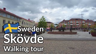 Sweden walking tour of Skövde The center the university area and the Boulognerskogen park [upl. by Caldwell]