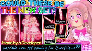 NEW EVERFRIEND SET POSSIBLY REVEALED VALENTINES DAY SETS MADE BY A DEV ROBLOX Royale High Theory [upl. by Fabiolas]