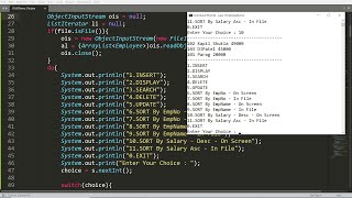 File Handling in Java Insert Update Delete Search Sort and Display with collection in File CRUD [upl. by Tnayrb133]