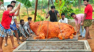 500 Kg WHOLE BEEF ROAST  6 Hours Roasting a Whole Buffalo Tandoor  Beef Mandhi Recipe [upl. by Assila]