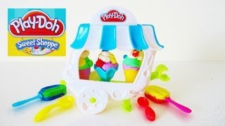 PlayDoh Sweet Shoppe Ice Cream Sundae Cart Unboxing [upl. by Roer860]