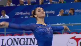 Aliya Mustafina  World Championships 2014 FX EF [upl. by Nnyletak]