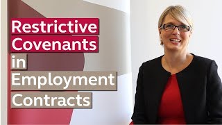 Restrictive Covenants in Employment Contracts Explained [upl. by Ruenhcs]