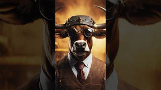 Steampunk bull funny glasses realistic shorts [upl. by Nollaf]