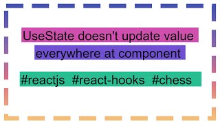 UseState doesnt update value everywhere at component [upl. by Rad]