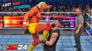 WWE 2K24  Hulk Hogan vs Kevin Owens  Last Man Standing Match [upl. by Sotnas]