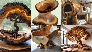 inspiring wood log furniture ideas for your home decor [upl. by Neural]