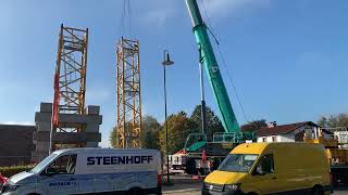 Irma Markt Baustelle Kranaufbau Wardenburg [upl. by Bernardi]