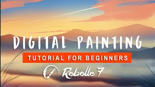 Rebelle 7  Digital Landscape Painting Tutorial for Beginners  Real Time [upl. by Atived]