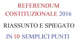 Referendum Costituzionale spiegazione [upl. by Lrem317]