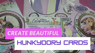 Create simple beautiful cards using Hunkydory kits [upl. by Mensch503]