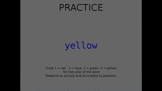 PEBL Stroop Task colorstroop [upl. by Yadnus]